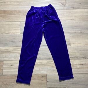 Diane Von Furstenberg Purple Velvet Pants